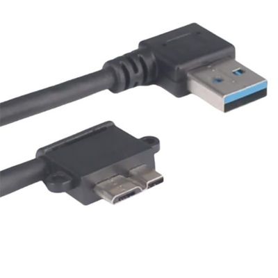 27cm Dual Right Angle USB 3.0 Micro-B Male to USB 3.0 A Male Left-to-Right Hard Drive Cable