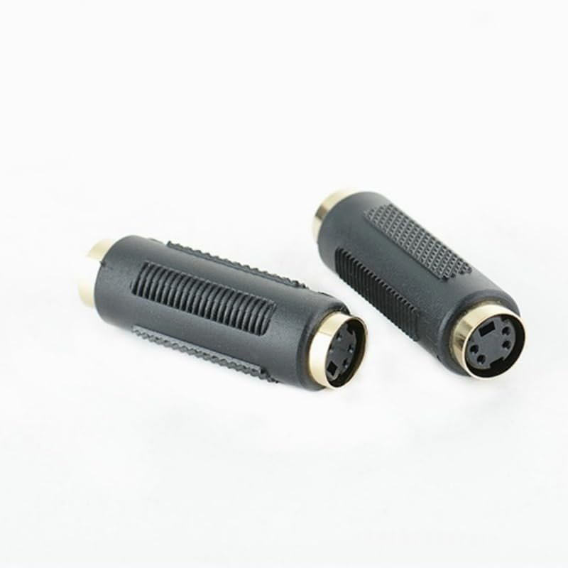 2 pcs/lot S-Video Female to Female Mini Din 4 Pin Composite Cable Adapter