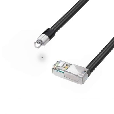 10pcs/lot 90 Degree Cat5 Ethernet Male to Female Shielded Ethernet Network Connector Screw Panel Mount Extension Cable