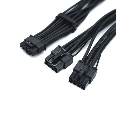 16AWG PSU Dual PCE-8 Pin to 12V Adapter Modular Braided Cable for Modular Power Supplies (Straight