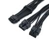 16AWG PSU Dual PCE-8 Pin to 12V Adapter Modular Braided Cable for Modular Power Supplies (Straight view 1