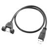 50pcs/lot 50cm USB 2.0 A Female to USB 2.0 A Male Panel Mount Extension Cable view 1
