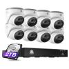 Smart 4K PoE Security Camera System, 8pcs Wired PoE IP Cameras with Person/Vehicle Detection, 8CH NVR with 2TB HDD, 2-Way Audio, 100ft IR Night Vision, 24/7 Recording view 1