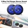 Herdio 6.5 Inch 240W Waterproof Marine Speakers - 2 Way Weather Resistant with LED Lights, and Low Profile Slim Style Suitable for Boat, RV, ATV, UTV, Golf Cart (1 Pair, Black) view 2