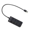 VERDANVERSE Port USB Hub with Individual Off Lightweight USB Splitter for Laptop PC Tablet Smart Phone Super Speed Data Transfer Black Design view 1