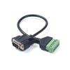 10pcs/lot DB9 RS232 Serial to 8 pin AV Terminal Screw Adapter Converter with Screw Terminal Plug Wire (Male view 1