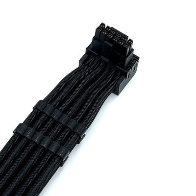 50cm Right-Angle 16-Pin 12V Cable 3x8-Pin to PCI-E 5.0 Power Modular Cable with Comb Compatible with ROG I 1000W and II 1200W (Black UP Bend)