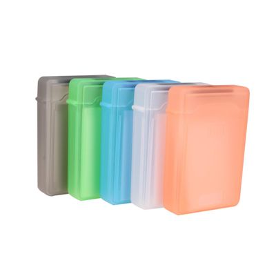 DOITOOL 5pcs Hard Drive Protection Case Storage Box with Strong Snap Lock Plastic Mixed Colors for Portable Drop Resistant Organizer