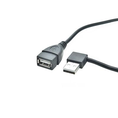 90 Degree USB 2.0 A Male to A Female Right Angle Extension Adapter Cable