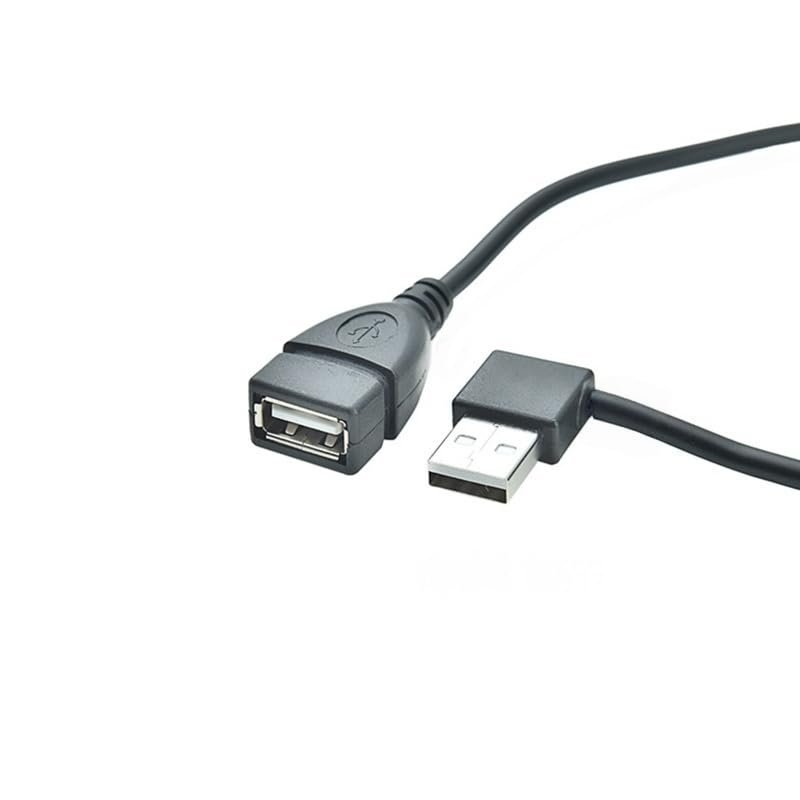 90 Degree USB 2.0 A Male to A Female Right Angle Extension Adapter Cable