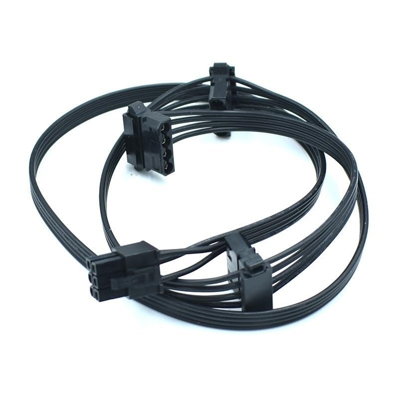 SATA/PATA 6-pin to 3X IDE Drive Cable for HX1200 RM1000X RM850X RM650x RM550x RM750X PSU