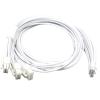 50cm All-White Modular Power Supply 3*PCI-E & CPU 8P Port to 16-pin (12+4 12V PCIE5.0 Adapter Sleeve Cable with Comb view 1