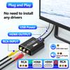 AUKOKIOULA RCA to HDMI Converter, 1080P AV to HDMI Adapter with USB Power, Composite CVBS Video Audio Converter Supports PAL/NTSC for PS2/PS3, Wii, Xbox, DVD, VCR, VHS, Blu-Ray, Plug and Play view 4