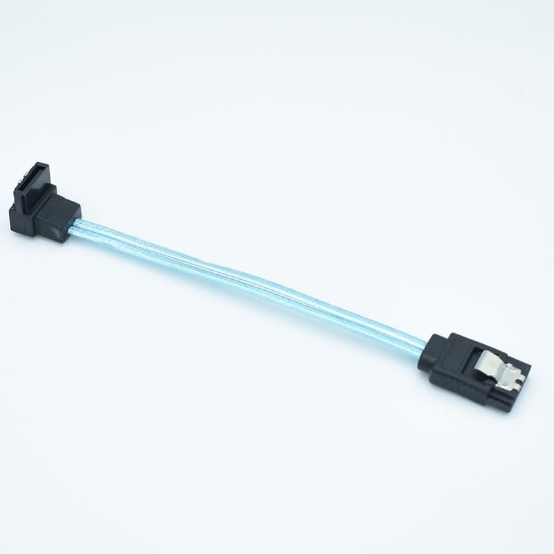 10 Pieces/lot 30cm Aluminum foil Shielded SATA III 6Gbps HDD SSD Data Cable with Locking Lock (Right Angle Straight)