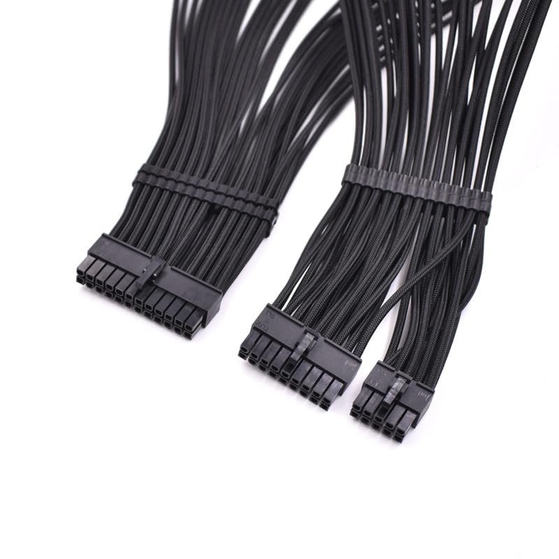 0.6m ATX 24pin Black Flexible Silicone jacketed Modular Cable for RM650X/RM750X/RM850X/RM1000i