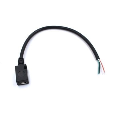 10 Pieces/lot 15cm Black USB2.0 Micro 4pin Cable