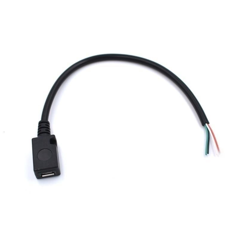 10 Pieces/lot 15cm Black USB2.0 Micro 4pin Cable