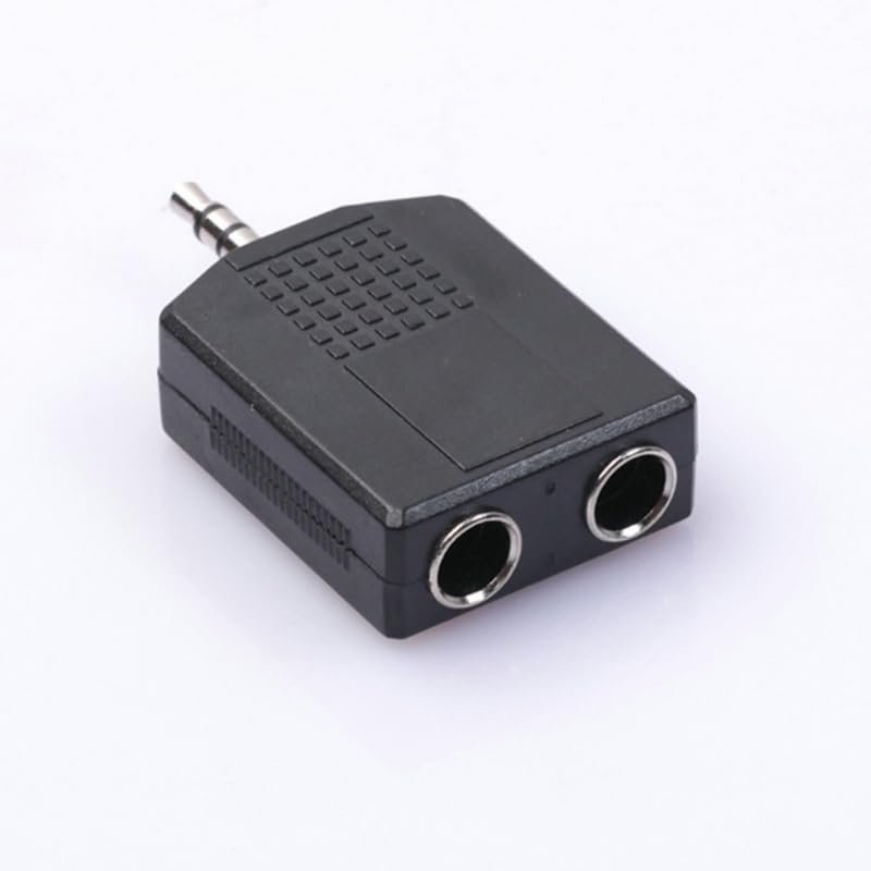 1 Piece/lot 3.5mm Male to 2 6.5mm Female Audio Adapter Converter Connector