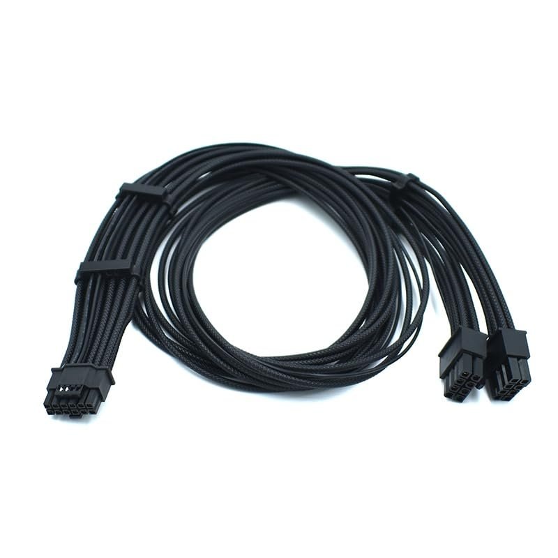 60cm 16AWG Modular Cable for 850W PCIe 5.0 12V PSU Power Cable Dual 8-Pin to 16-Pin PCI-e Gen 5.0 Support RTX3090Ti (Black Straight)