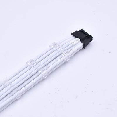 50cm 3*CPU 8-pin to 16-pin Male PCI-E 5.0 12V RTX 3090Ti Flexible Silicone Sleeve Adapter Cable for PSU (White)