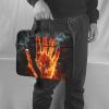 13 Inch Laptop Shoulder Bag For Men Women,Waterproof Briefcase Messenger Bag Fire Flame Hand Laptop Sleeve Bag W/Strap Handle view 2