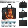 13 Inch Laptop Shoulder Bag For Men Women,Waterproof Briefcase Messenger Bag Fire Flame Hand Laptop Sleeve Bag W/Strap Handle view 4