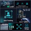 4K Wireless PTZ Camera AI Auto Tracking, Wireless/USB3.0/LAN, Video Conference Camera 12X Zoom, Low-light Enhancement, IP Live Streaming for Church, Education and Conferences, OBS vMIX, Easy Setup view 2