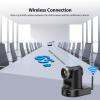 4K Wireless PTZ Camera AI Auto Tracking, Wireless/USB3.0/LAN, Video Conference Camera 12X Zoom, Low-light Enhancement, IP Live Streaming for Church, Education and Conferences, OBS vMIX, Easy Setup view 3
