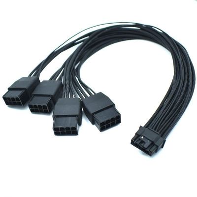 30cm 4x8pin PCI-e to 16Pin (12+4 PCI-e 5.0 12V Connector 16P Extension Cable, Compatible with GPU RTX 4090 Series