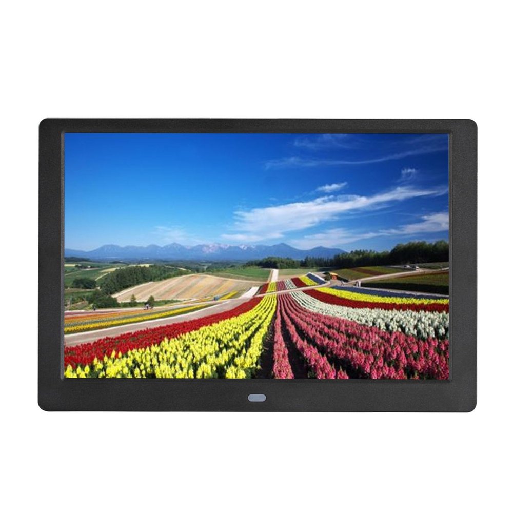 10.1 Inch IPS HD Advertising Machine 1280x800 Resolution Electronic Photo Album Digital Photo Frame Loop Playback Support Multimedia Files Essential for Home (Black)