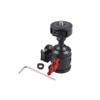 BGNing 1/4 Ball Head, Quick Release SLR Tripod Mount with 1/4 Threaded Holes on Both Sides for Small Geeks with 1/4 Threaded Adapter Screws (Side Cold Boots) view 2