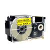 18mm XR-18YW Black On Yellow Label Tape Cartridge Compatible with KL-G2 KL-120 KL-130 KL-200 KL-7000 Typewriters and Label Makers view 1