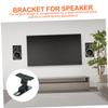 Homoyoyo Rotatable Wall Mount Speaker Shelf Bracket for Surround Sound Bookshelf Speakers Stand with Screws Included Stable Indoor Outdoor Wall Stand for Living Bedroom view 4