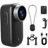 Lemnoi 4K Thumb Action Camera,Mini Body Cam Hands Free Recording POV Worn Portable Camcorder for Bike Cycling, Pet,Travel,Work(32G-Card, Black) view 1
