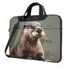 14 Inch Laptop Shoulder Bag For Men Women,Waterproof Briefcase Messenger Bag Otter Animal Laptop Sleeve Bag W/Strap Handle view 1