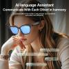 GOWENIC AI Smart Glasses, Translator Glasses with Bluetooth V5.4, Anti Blue Light Glasses, Wireless Music Calls, Supports 100+ Languages for Travel Driving Meeting view 2