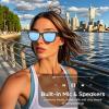 GOWENIC AI Smart Glasses, Translator Glasses with Bluetooth V5.4, Anti Blue Light Glasses, Wireless Music Calls, Supports 100+ Languages for Travel Driving Meeting view 3