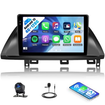 4+128G Android 15 Car Stereo for Honda Odyssey 2005-2010 with Wireless Carplay Android Auto, 10 inch 1280 * 720P IPS Touchscreen Bluetooth Car Radio Support GPS WiFi AHD Rear Camera FM RDS EQ SWC