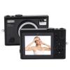 ASHATA 64MP 5K Photo Digital Camera, WiFi Rear Front Double Lens 2.8 Inch Beauty Camera with Fill Light for Selfies Landscapes Portable Compact Point and Shoot Digital for (Black) view 2