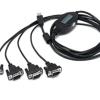 XVFSPWP USB to 2/4-Port RS-232 Converter USB V2.0 to 9-pin RS232 Serial Cable Adapter UT-8814(4 Ports) view 1