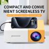 ASHATA Full HD Projector,6000 LM Brightness 100 ANSI Portable Outdoor Movie Projector with Auto Correction Built in Speaker, for iOS Phone TV Stick Laptop (US Plug) view 2