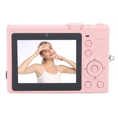 ASHATA 64MP 5K Photo Digital Camera, WiFi Rear Front Double Lens 2.8 Inch Beauty Camera with Fill Light for Selfies Landscapes Portable Compact Point and Shoot Digital for (Pink)