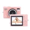 ASHATA 64MP 5K Photo Digital Camera, WiFi Rear Front Double Lens 2.8 Inch Beauty Camera with Fill Light for Selfies Landscapes Portable Compact Point and Shoot Digital for (Pink) view 2