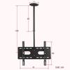 WQPMRMG TV Stand TV Unit, Ceiling Mount for Most 42-70 Inch TV LCD, with Tilt Swivel TV Stand, Max VESA 600x400mm TV Mount TV Stand view 2