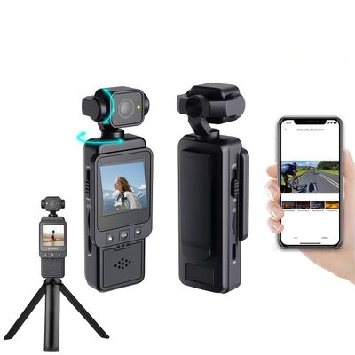 LAISANIM Body Cameras 1080P HD Video Recorder, Portable Vlog Camcorder Multi Axis Stabilization, 270 & 180 Rotating Wide Angle Lens, Wearable Body Worn Cam for TikTok Travel
