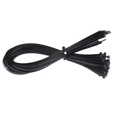 100pcs Self-locking Wire Zip Ties Set Kit 8 * 300 8 * 350 8 * 400 8 * 500 8 * 700 Nylon Cable Tie Plastic Zip Loop Wire 7.6mm(Black,7.6mm x 40cm 100pcs)