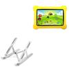 BoxWave Stand and Mount Compatible with Myepads Zeepad Kids (7 in) - Compact QuickSwitch Stand, Portable Multi Angle Viewing Foldable Riser - Metallic Silver view 1