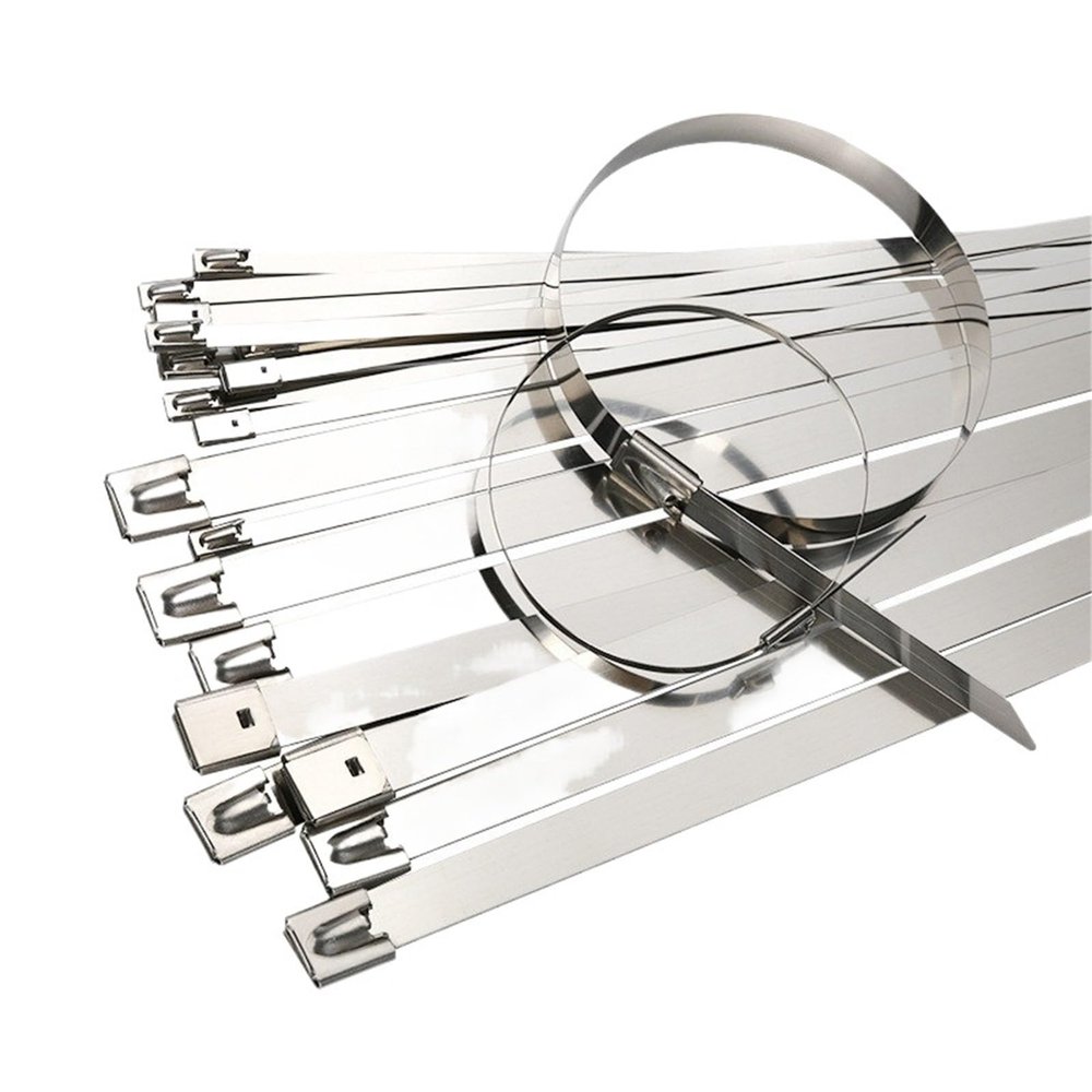 20 100Pcs 12mm 0.47 inch 304 Stainless steel cable twist tie lock metal zip wrap coated metal detectable cable tie(20PCS,12x700mm)