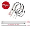 20 100Pcs 12mm 0.47 inch 304 Stainless steel cable twist tie lock metal zip wrap coated metal detectable cable tie(20PCS,12x700mm) view 2