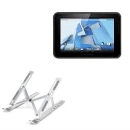 BoxWave Stand and Mount Compatible with HP Pro Slate 10 EE G1 - Compact QuickSwitch Stand, Portable Multi Angle Viewing Foldable Riser - Metallic Silver